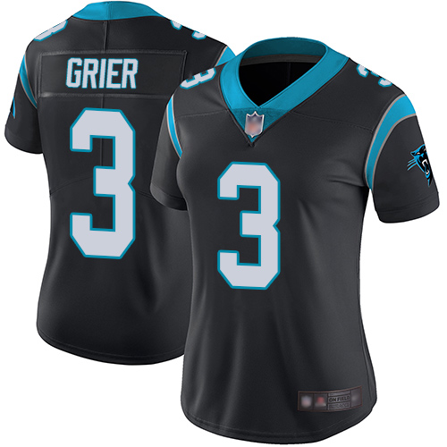 Carolina Panthers Limited Black Women Will Grier Home Jersey NFL Football #3 Vapor Untouchable->youth nfl jersey->Youth Jersey